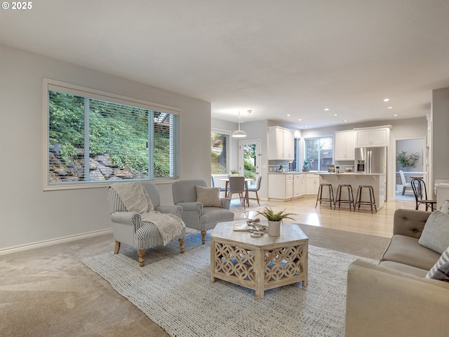 1354 Skye Pkwy, West Linn, OR 97068 - living area with recessed lighting and baseboards