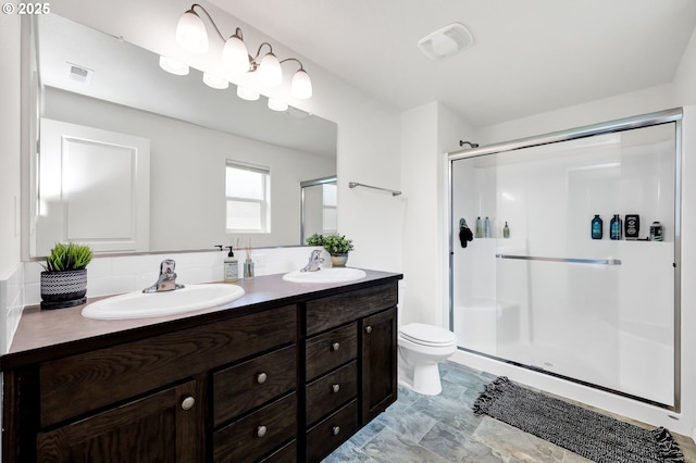 2057 S 59th St, Springfield, OR 97478 - bathroom with a stall shower and double vanity