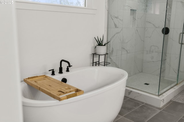 15955 SE Cherry Blossom Way, Happy Valley, OR 97015 - bathroom featuring a stall shower and a freestanding bath