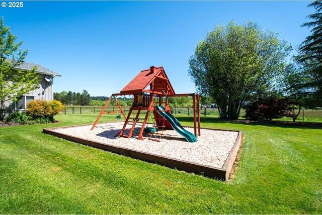 view of community jungle gym