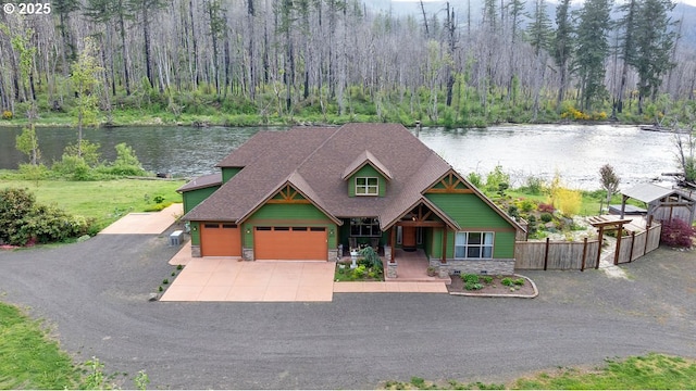 49164 Mckenzie Hwy, Vida, OR 97488 - craftsman inspired home with a water view and an attached garage