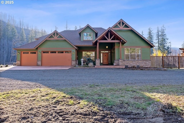 view of front of house featuring a garage