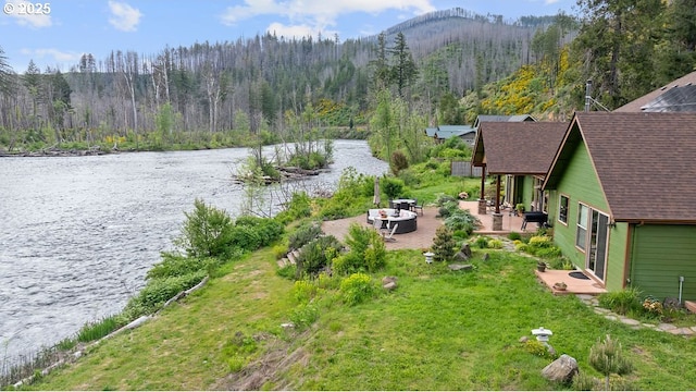 49164 Mckenzie Hwy, Vida, OR 97488 - view from above of property featuring a forest and a water and mountain view