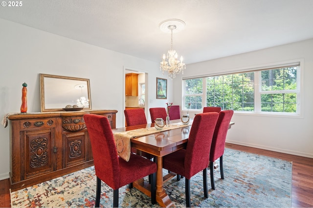 5239 Madrona St, Lake Oswego, OR 97035 - dining area featuring a chandelier and wood finished floors