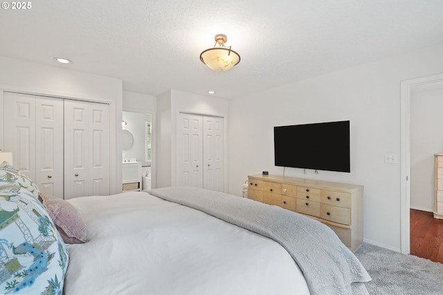 5239 Madrona St, Lake Oswego, OR 97035 - carpeted bedroom with multiple closets and recessed lighting