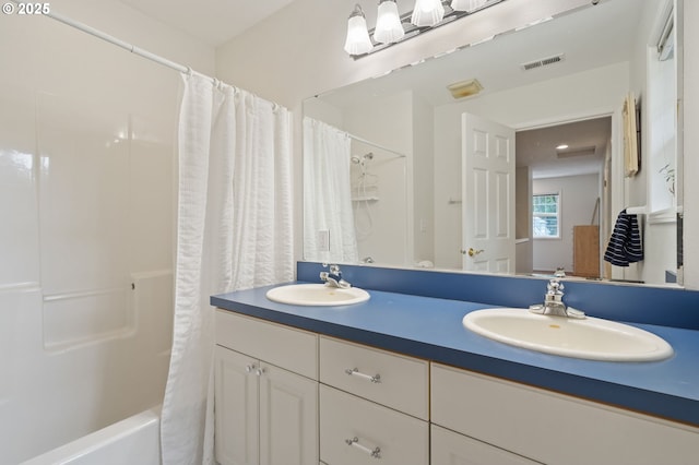 5239 Madrona St, Lake Oswego, OR 97035 - bathroom with double vanity and shower / tub combo