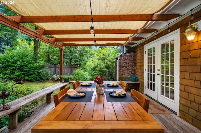 5239 Madrona St, Lake Oswego, OR 97035 - wooden deck featuring french doors and outdoor lounge area