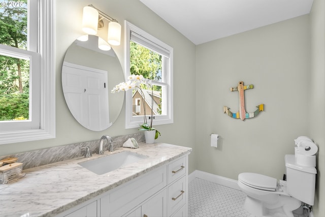 630 9th St, Lake Oswego, OR 97034 - bathroom with vanity and baseboards