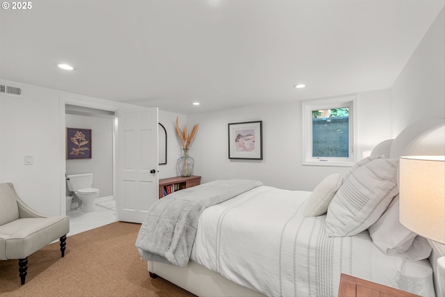 630 9th St, Lake Oswego, OR 97034 - bedroom with carpet, recessed lighting, and ensuite bathroom