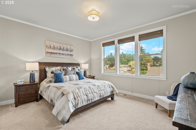 6435 SE Ketchum St, Milwaukie, OR 97267 - bedroom featuring crown molding, light colored carpet, and baseboards