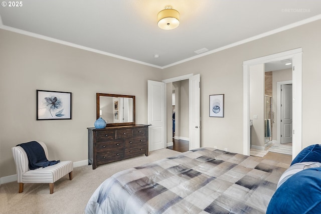 6435 SE Ketchum St, Milwaukie, OR 97267 - bedroom featuring ornamental molding, baseboards, and light colored carpet