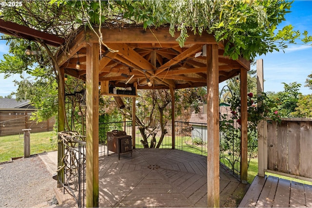 622 C St, Washougal, WA 98671 - wooden terrace featuring a gazebo