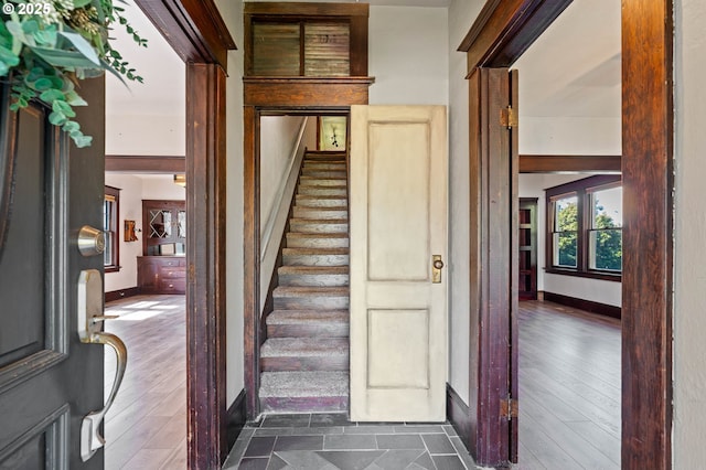 622 C St, Washougal, WA 98671 - staircase featuring baseboards