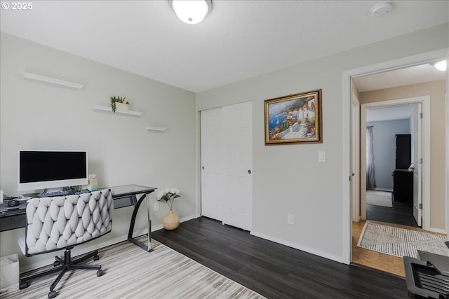 525 SW 207th Ave, Beaverton, OR 97006 - home office with dark wood-style flooring and baseboards