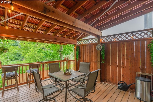 525 SW 207th Ave, Beaverton, OR 97006 - wooden deck with outdoor dining area
