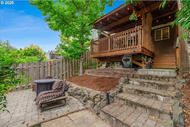 525 SW 207th Ave, Beaverton, OR 97006 - view of patio / terrace with a deck and stairs