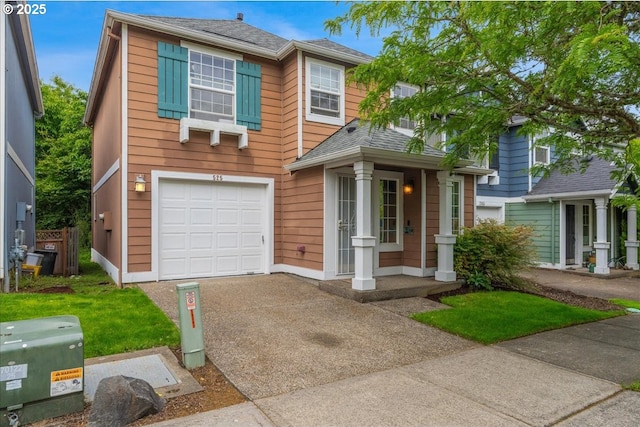 525 SW 207th Ave, Beaverton, OR 97006 - view of front facade with driveway, a garage, and a shingled roof