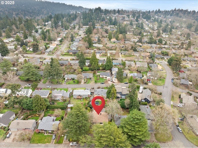 drone / aerial view with a residential view