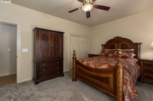 6783 Rogue River Dr, Shady Cove, OR 97539 - carpeted bedroom featuring a ceiling fan and baseboards