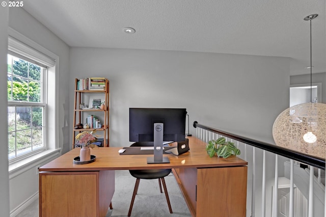 1811 NW Rosefinch Ln, Portland, OR 97229 - carpeted office space featuring plenty of natural light and a textured ceiling