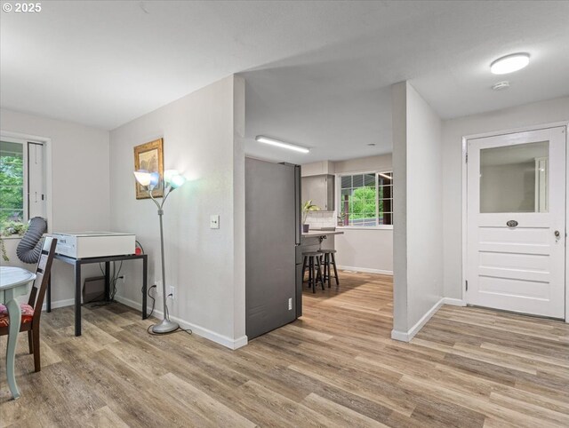 17610 SE 362nd Dr, Sandy, OR 97055 - office area featuring light wood-style flooring and baseboards