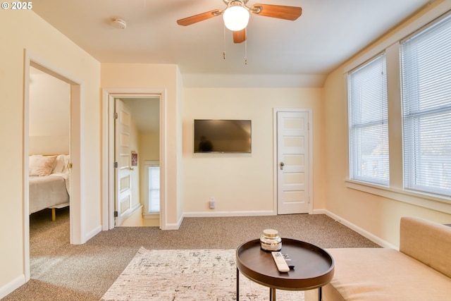 5120 NE Glisan St, Portland, OR 97213 - home office with a wall unit AC, lofted ceiling, and carpet flooring