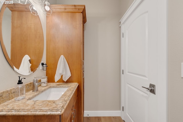 4080 Caddington Ln, Florence, OR 97439 - bathroom with vanity and wood finished floors