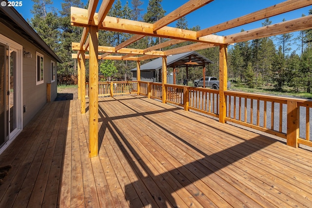 16050 Dick Rd, La Pine, OR 97739 - wooden deck with a gazebo