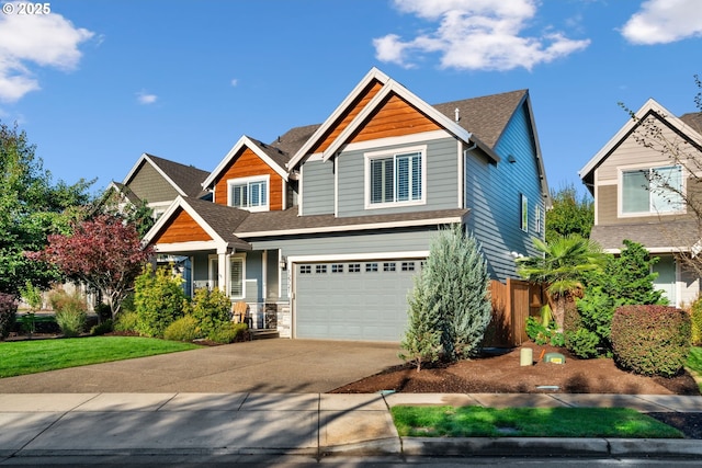 12721 Cottonwood Ave, Oregon City, OR 97045 - craftsman inspired home featuring driveway, a garage, and roof with shingles