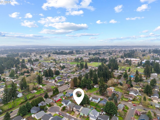 aerial view featuring a residential view