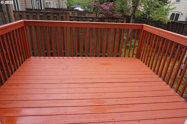 wooden deck with fence