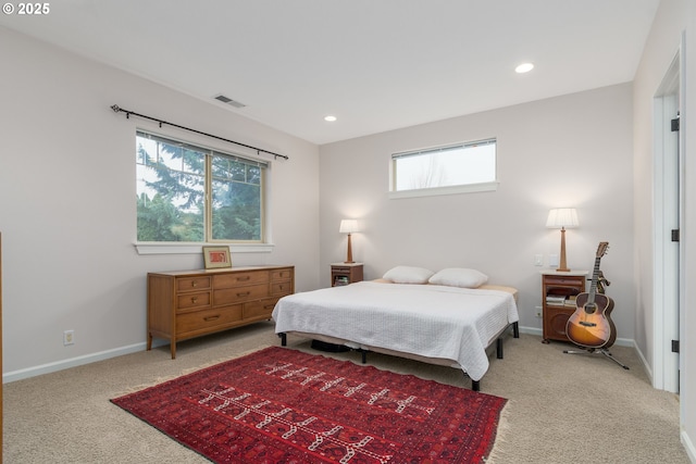 view of carpeted bedroom