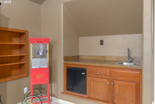 kitchen with fridge and sink