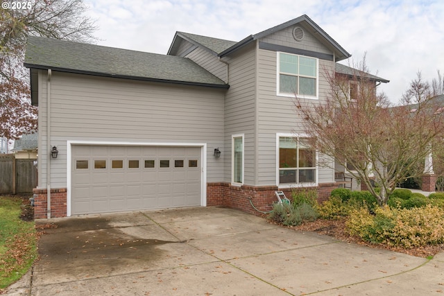 view of front of home featuring a garage