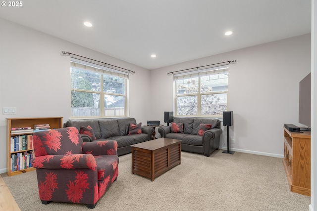 view of carpeted living room