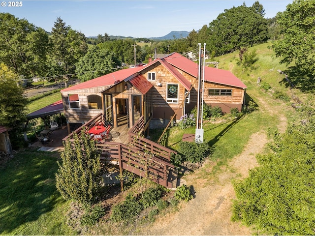 view from above of property