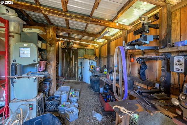 view of storage area