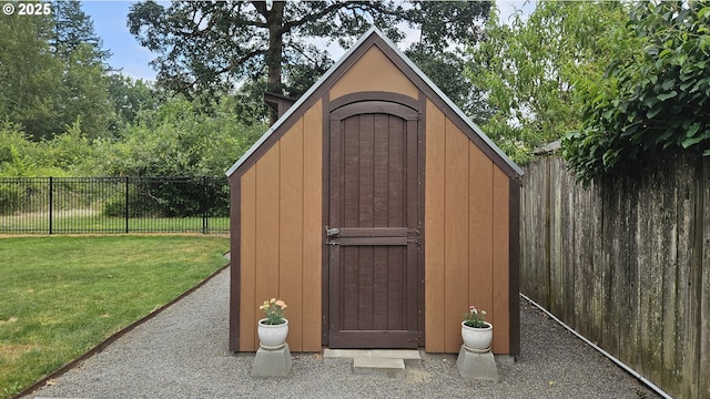 1159 Fir Acres Dr, Eugene, OR 97401 - view of shed with a fenced backyard
