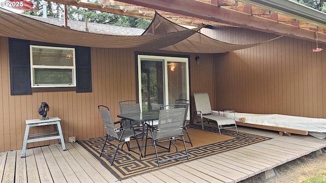 1159 Fir Acres Dr, Eugene, OR 97401 - wooden terrace with outdoor dining space