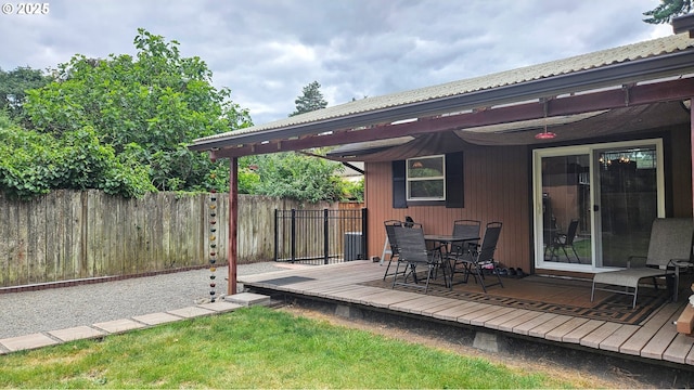1159 Fir Acres Dr, Eugene, OR 97401 - wooden terrace featuring outdoor dining space
