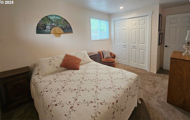 1159 Fir Acres Dr, Eugene, OR 97401 - carpeted bedroom with a closet and recessed lighting