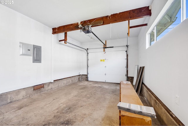 1806 8th St, Tillamook, OR 97141 - garage with a garage door opener and electric panel