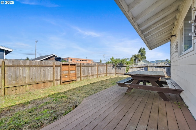 1806 8th St, Tillamook, OR 97141 - deck with a fenced backyard and a yard