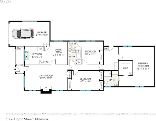 1806 8th St, Tillamook, OR 97141 - view of layout