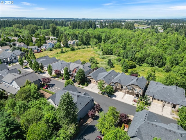 5809 NW 26th Ave, Camas, WA 98607 - aerial perspective of suburban area featuring a heavily wooded area