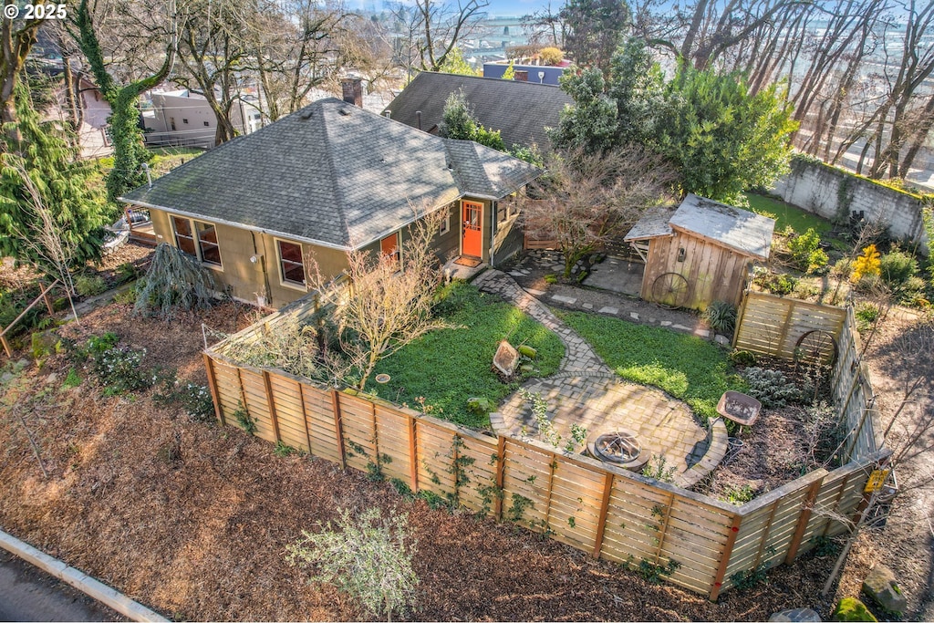 birds eye view of property