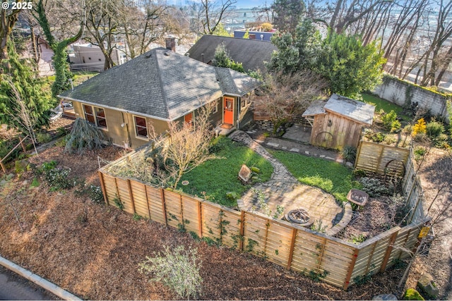 birds eye view of property