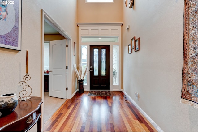 16710 NE 5th St, Vancouver, WA 98684 - entryway featuring wood finished floors, a high ceiling, and baseboards