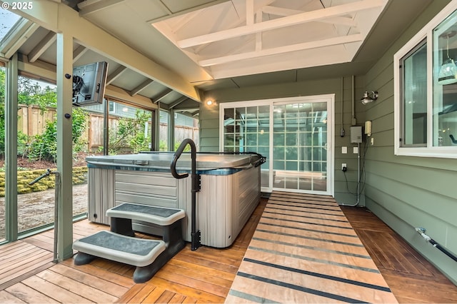 6650 SW Dale Ave, Beaverton, OR 97008 - sunroom / solarium featuring a jacuzzi