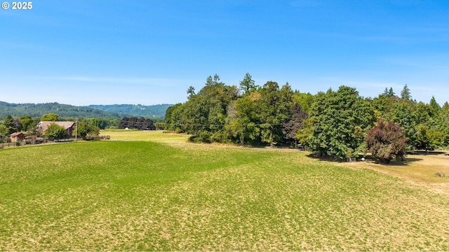 view of property's community featuring a yard and a mountain view